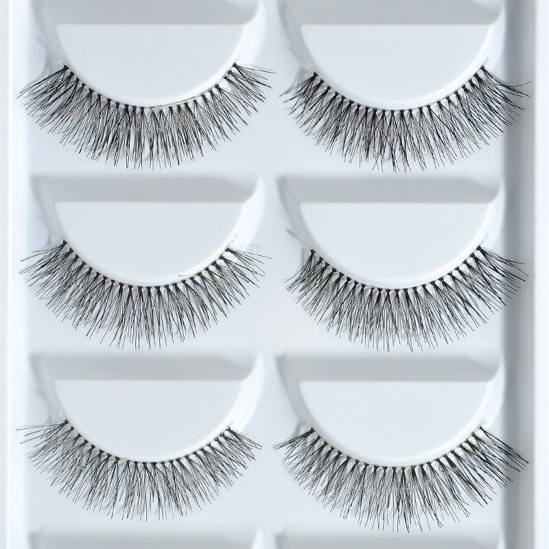 5 Pairs Sexy  Natural Sparse Cross Eye Lashes Extension Long False Eyelashes hs