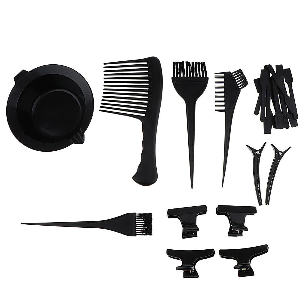 100x Plastic Hairdressing Cape Gown 23x Hair Dye Coloring kit Comb Bowl