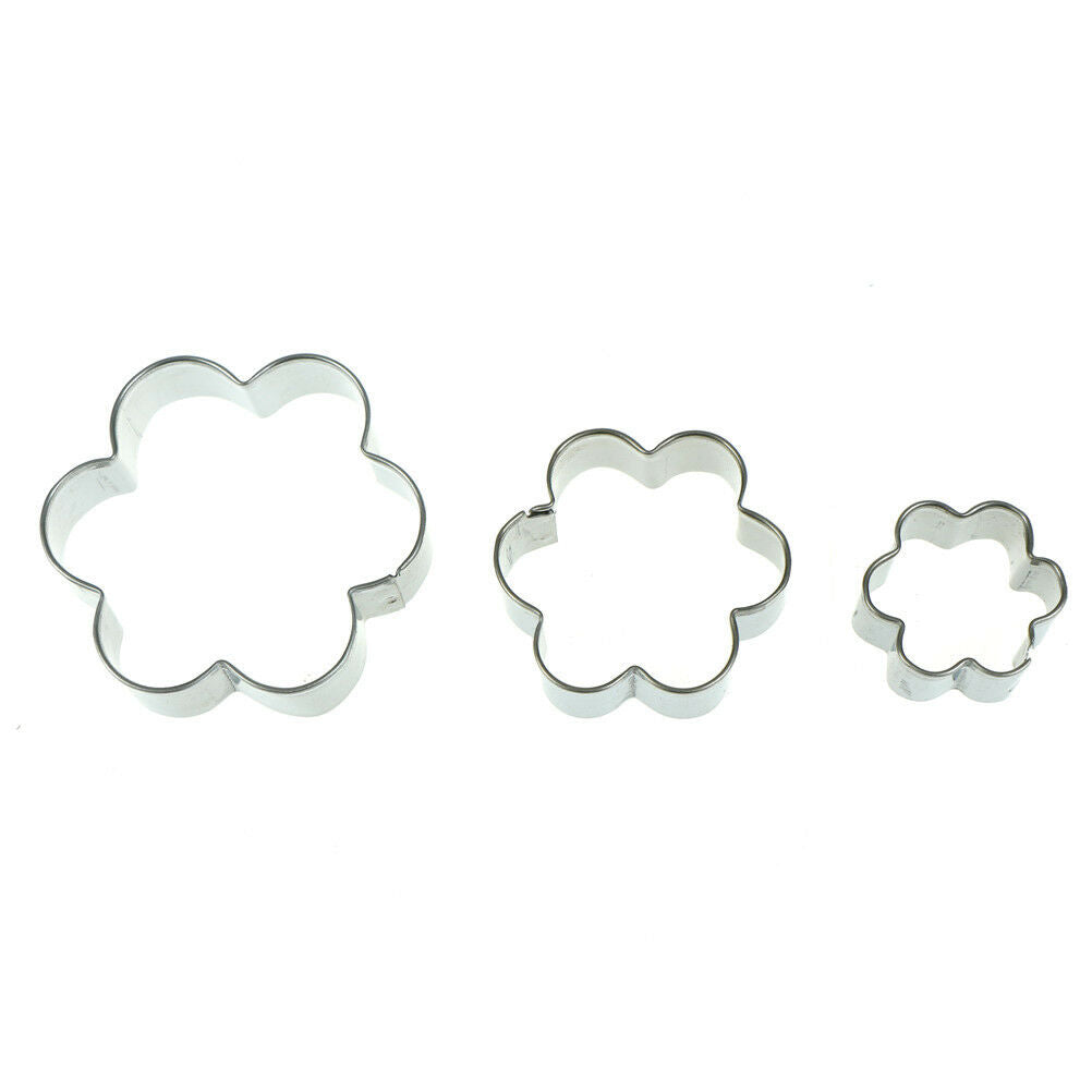 5X flower shape stainless steel cookie cutter cake baking mould biscuit mould Tt