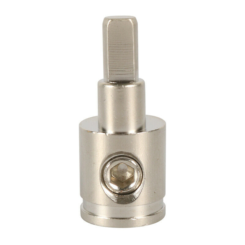 2PCS Input Wire Reducer Adapter Terminal 0 to 4 Gauge GA AWG Brass Nickel Set