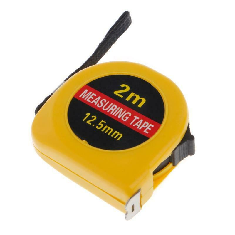 Mini Pocket 2m Retractable Tape Measure Ruler Tool Builders Home DIY Garage Rule