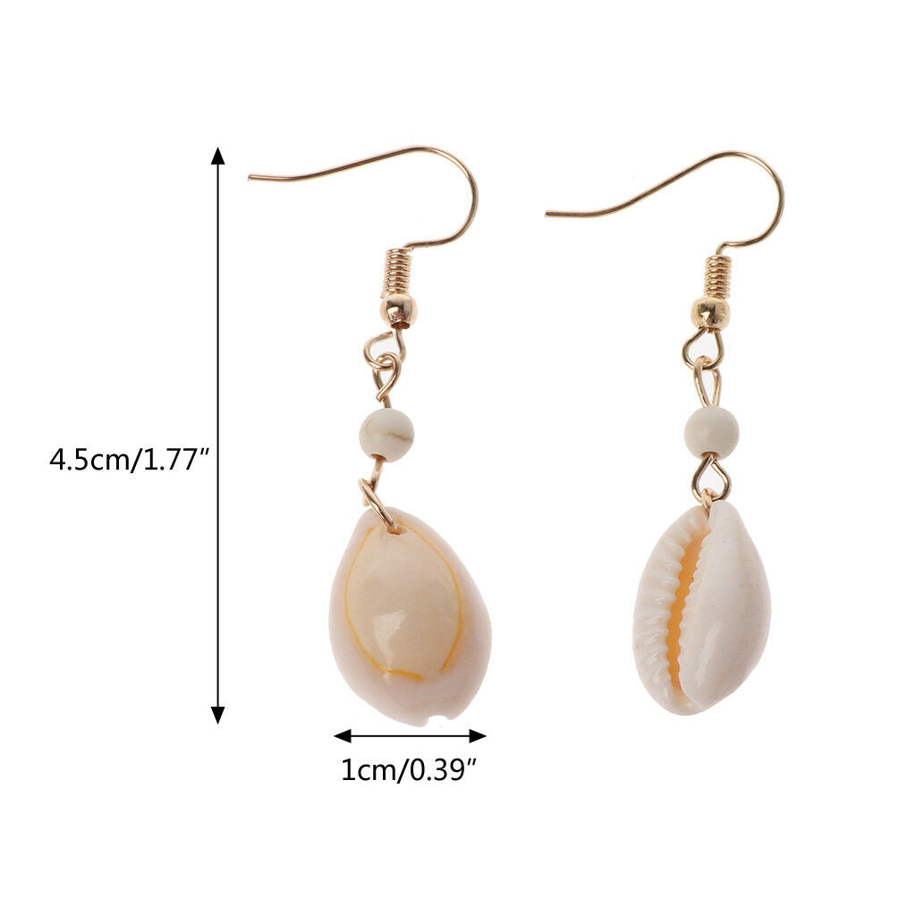 Simple Natural Cowrie Shell Hook Dangle Drop Earrings For Women Fashion Jewelry