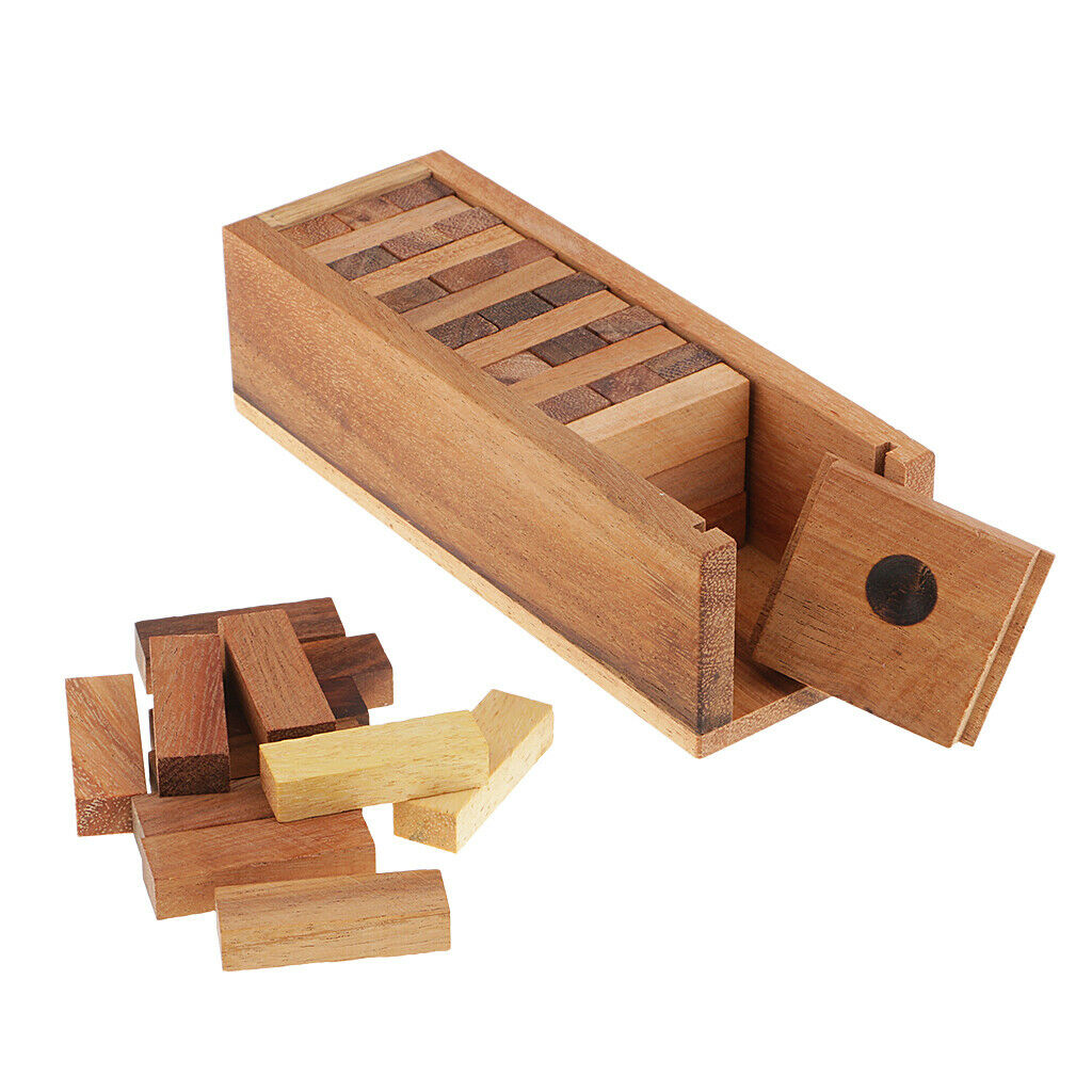 120pcs Wooden Dominos Block + Tower Wood Block Stacking Family Game for Kids