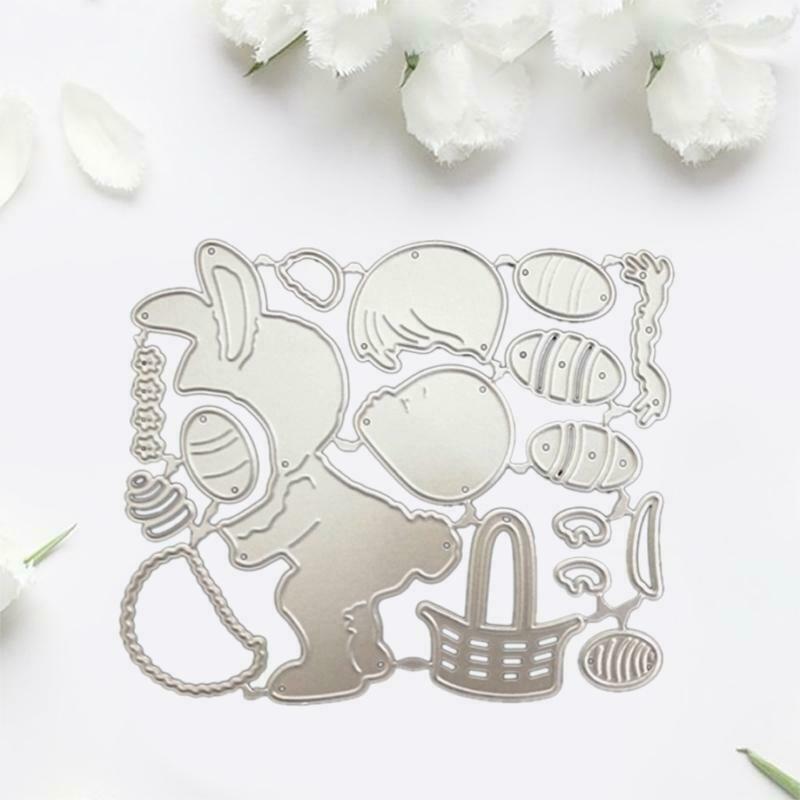 Bunny Basket Metal Cutting Dies Stencil DIY Scrapbooking Album Paper Card Mold