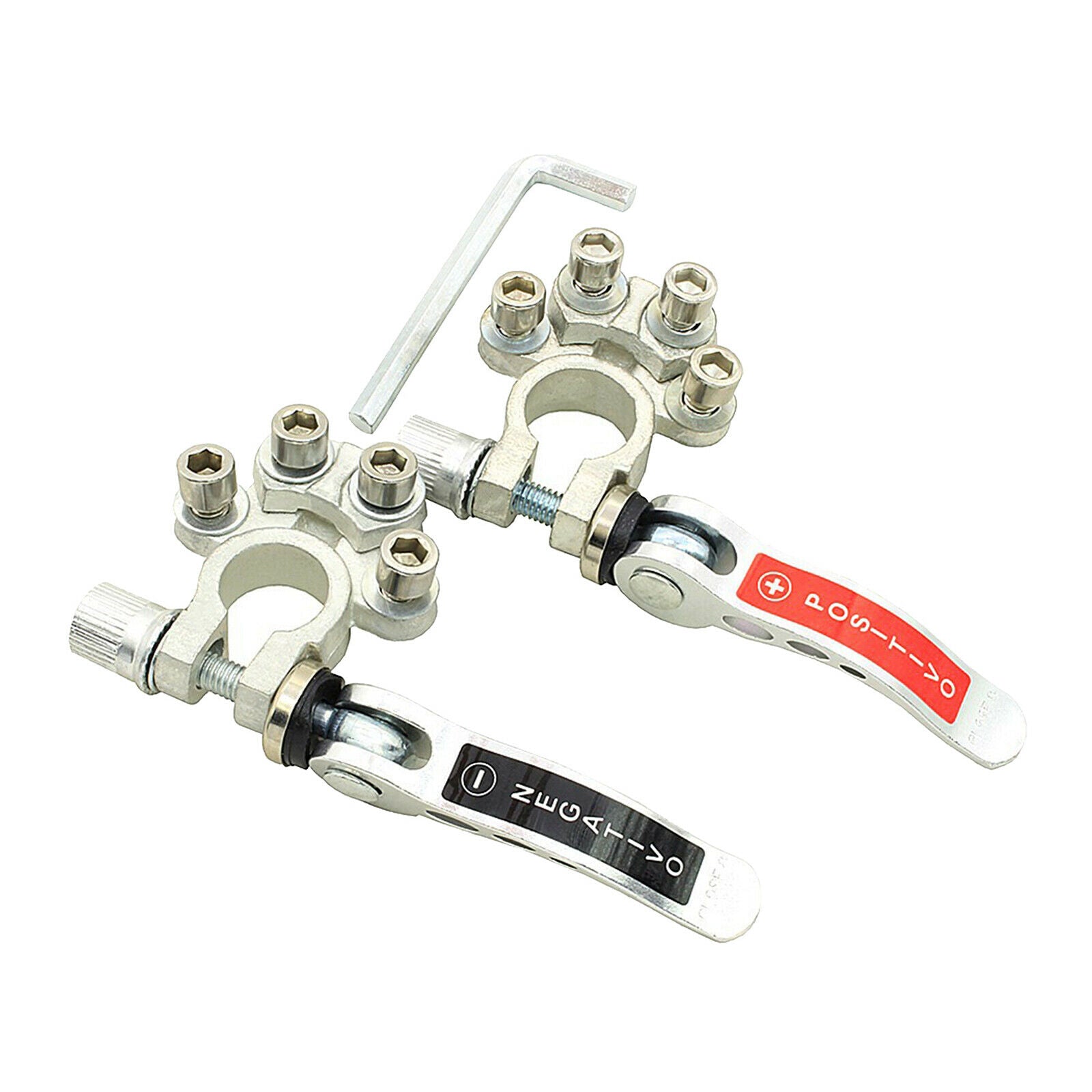 2pcs Car Battery Terminal Connectors for SAE / JIS Type A Posts w/ Wrench