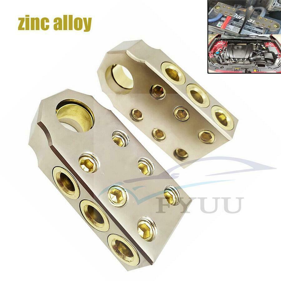 Pair Car Audio SAE Top Post (6) 1/0 2 4 8 Gauge BATTERY TERMINAL