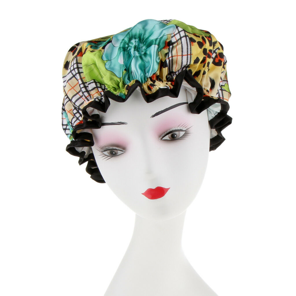 Waterproof Elastic Shower Women Bathing Salon Hair Cover   Hat Head Band