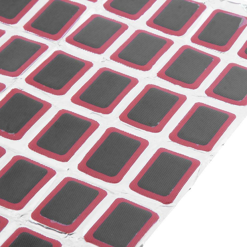 48pcs Bike Tire Bicycle Kit Patches + 1pc Repair Glue Tyre Tube Rubber @