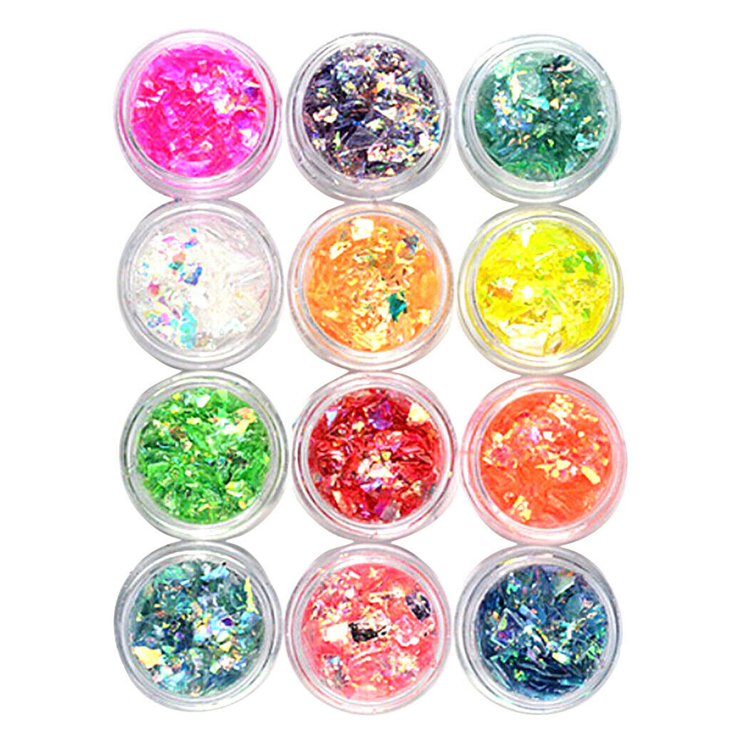 Starry Colorful Nail Art Stickers Tips Wraps Foil Transfer Adhesive Glitters DIY