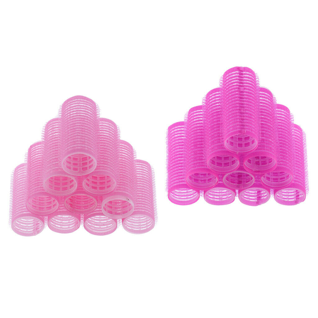 20PCS Self Grip Hair Setting Rollers Curls Waves Cling Styling Hair Tool