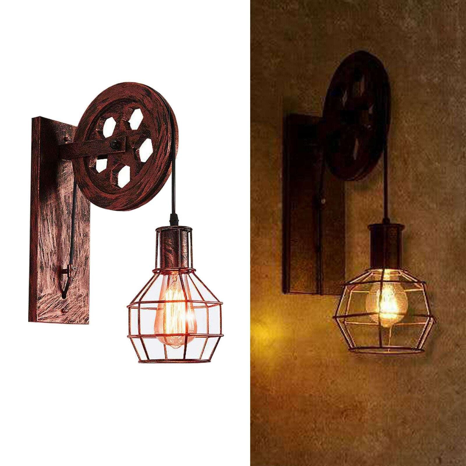 Wall Lamp Fixture Sconce Kitchen Lighting Light Study Corridor Red