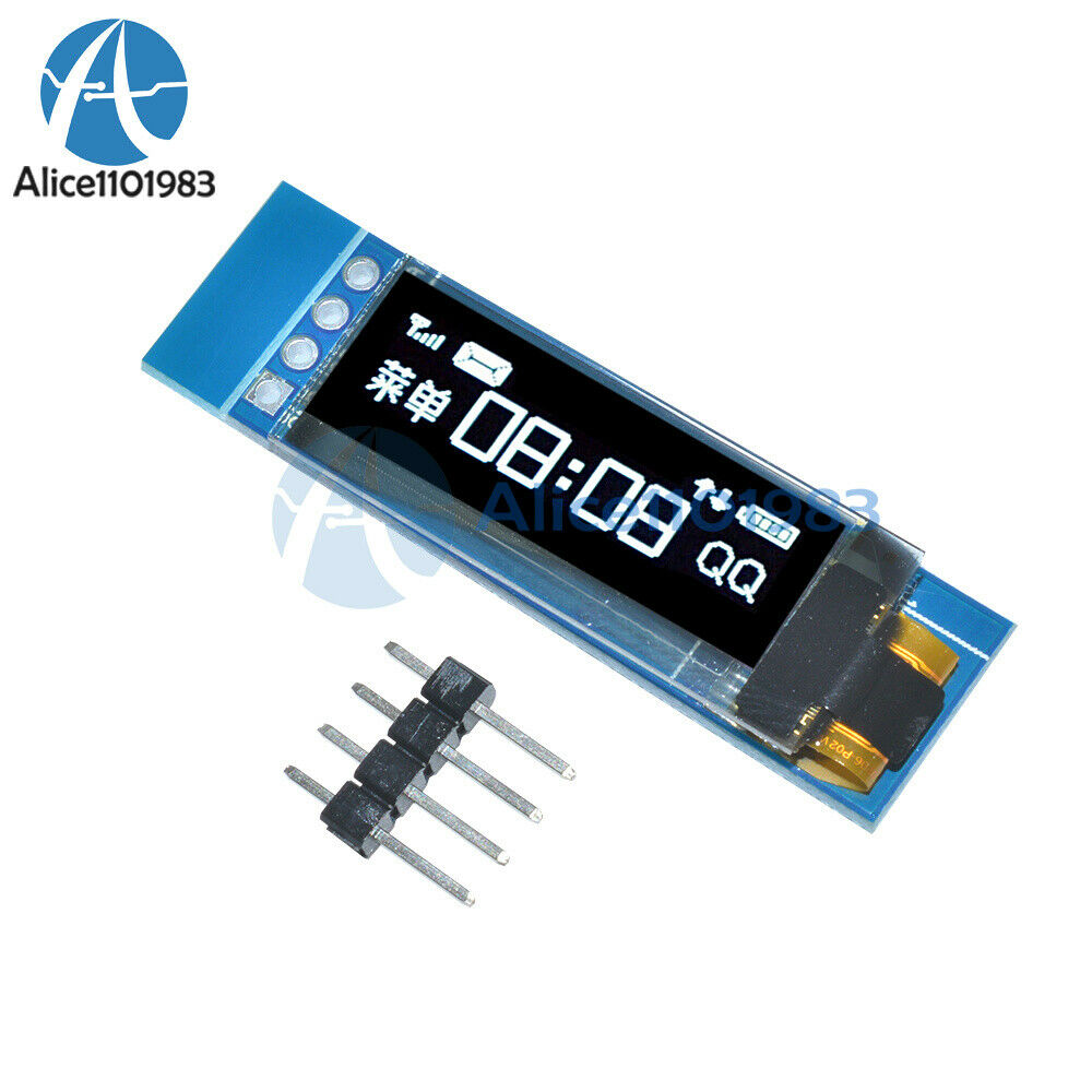 2x IIC I2C 0.91" 128x32 OLED LCD Display Module White For Arduino PIC SSD1306 IC
