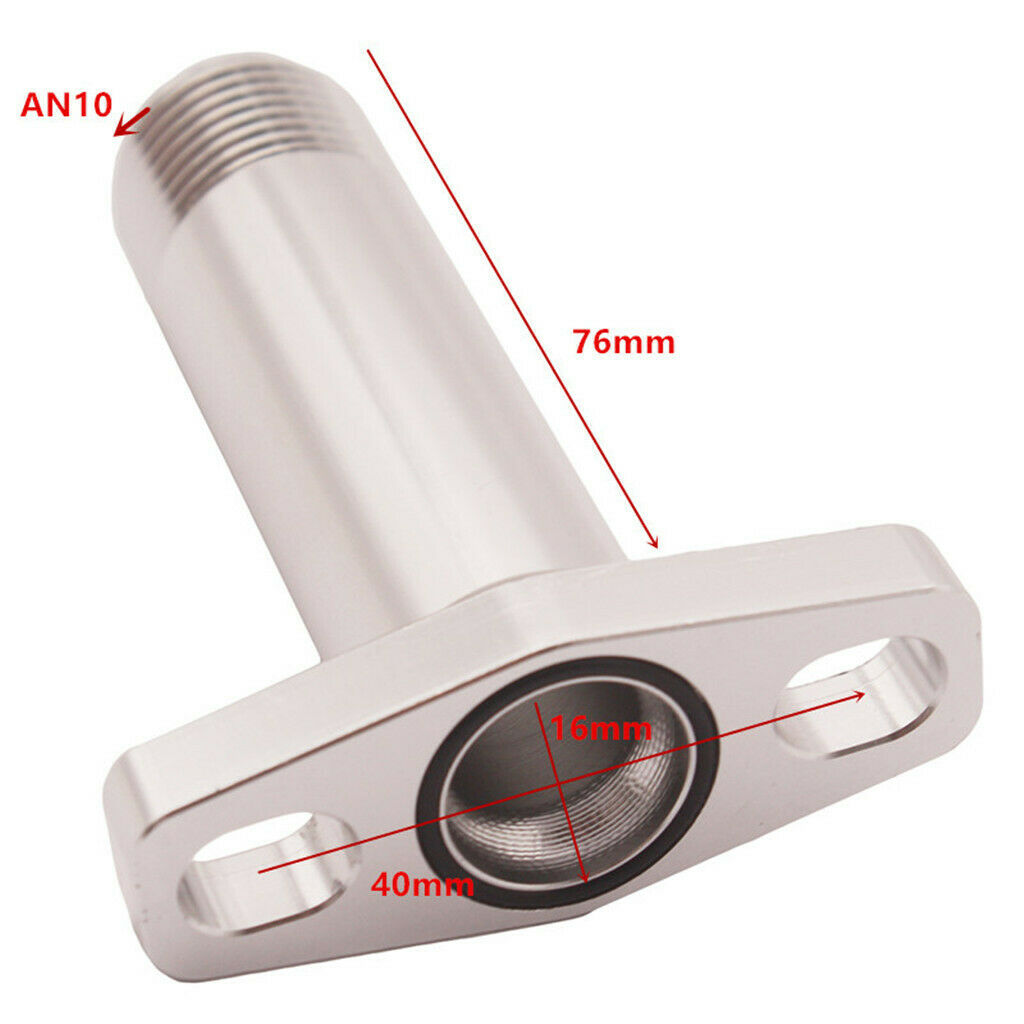AluminumTurbo Oil Drain Return Flange 10AN super long for Garrett GT28 GT35