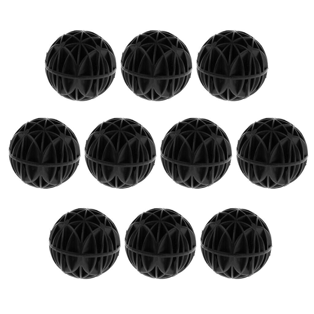 10pcs Auqarium Bio Balls Fish Pond Filter Fish Tank Filtration Black 36mm