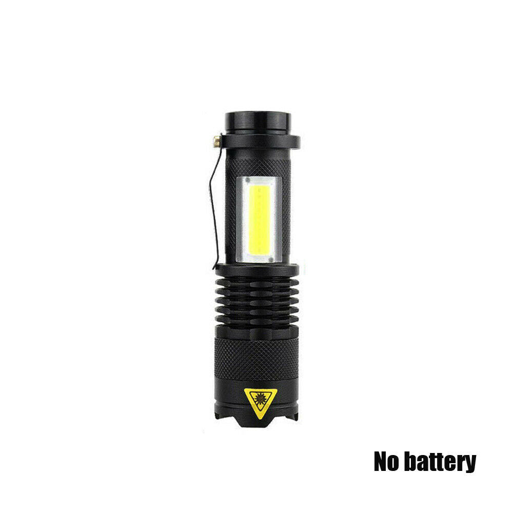 8000LM Portable LED Flashlight Q5+COB Zoomable Torch Mini Pocket Light 4 Mode zj