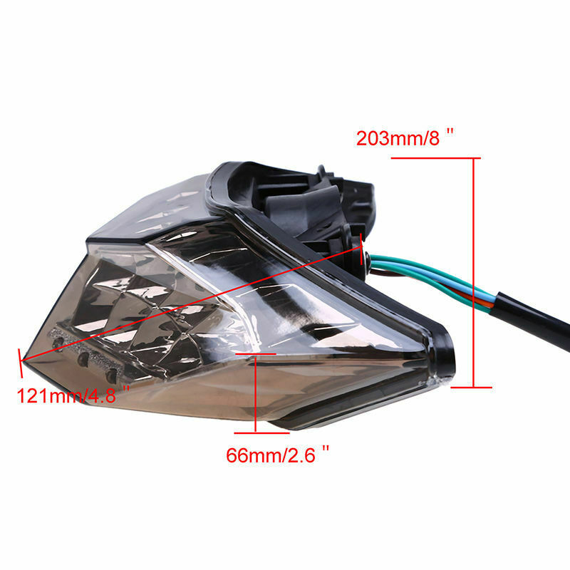 Tail Brake Turn Signal Integrated LED Light for 13-14 Kawasaki Ninja EX300 Smoke
