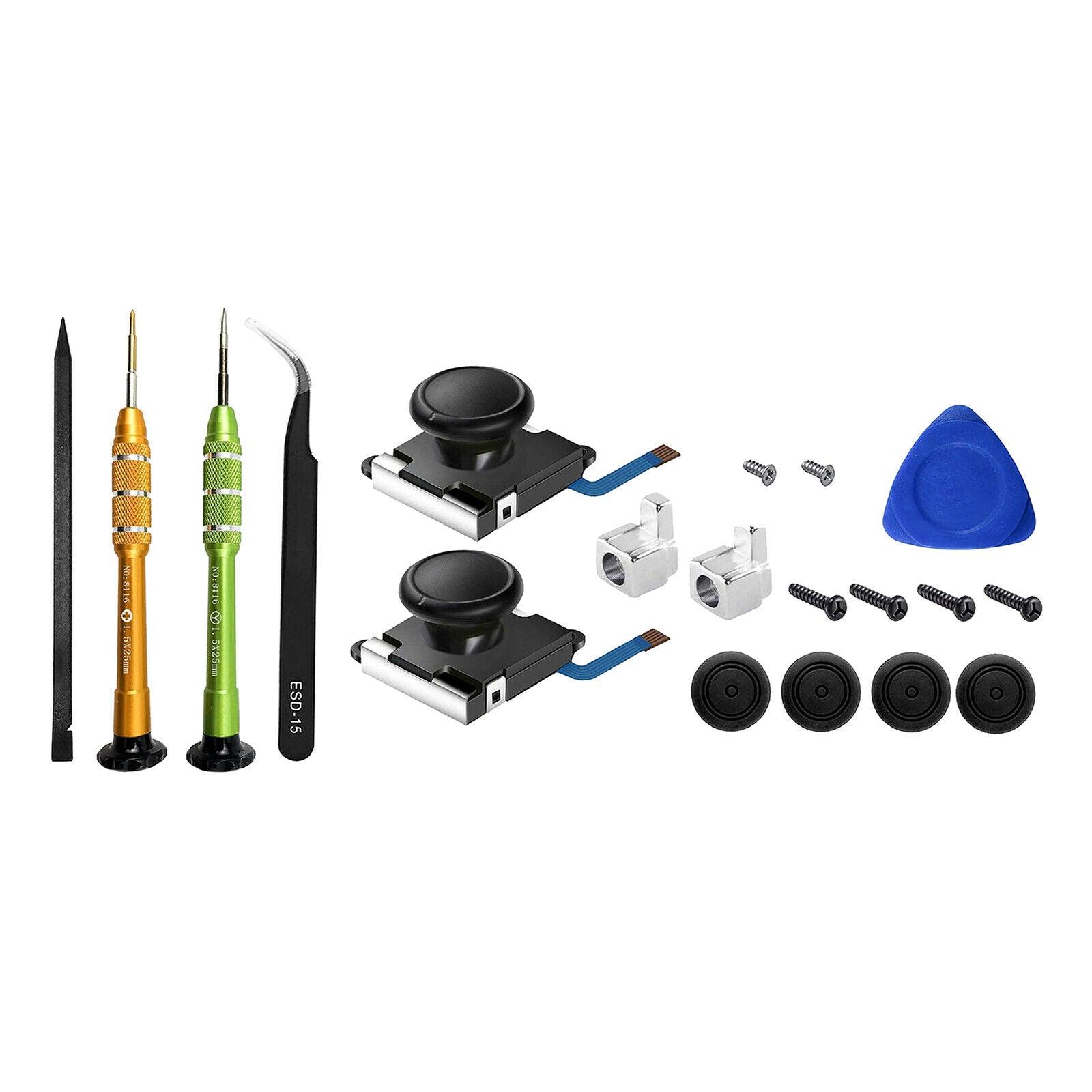 2-Pack Joystick for Nintendo Switch  Kit with Screws + Thumbstick Caps