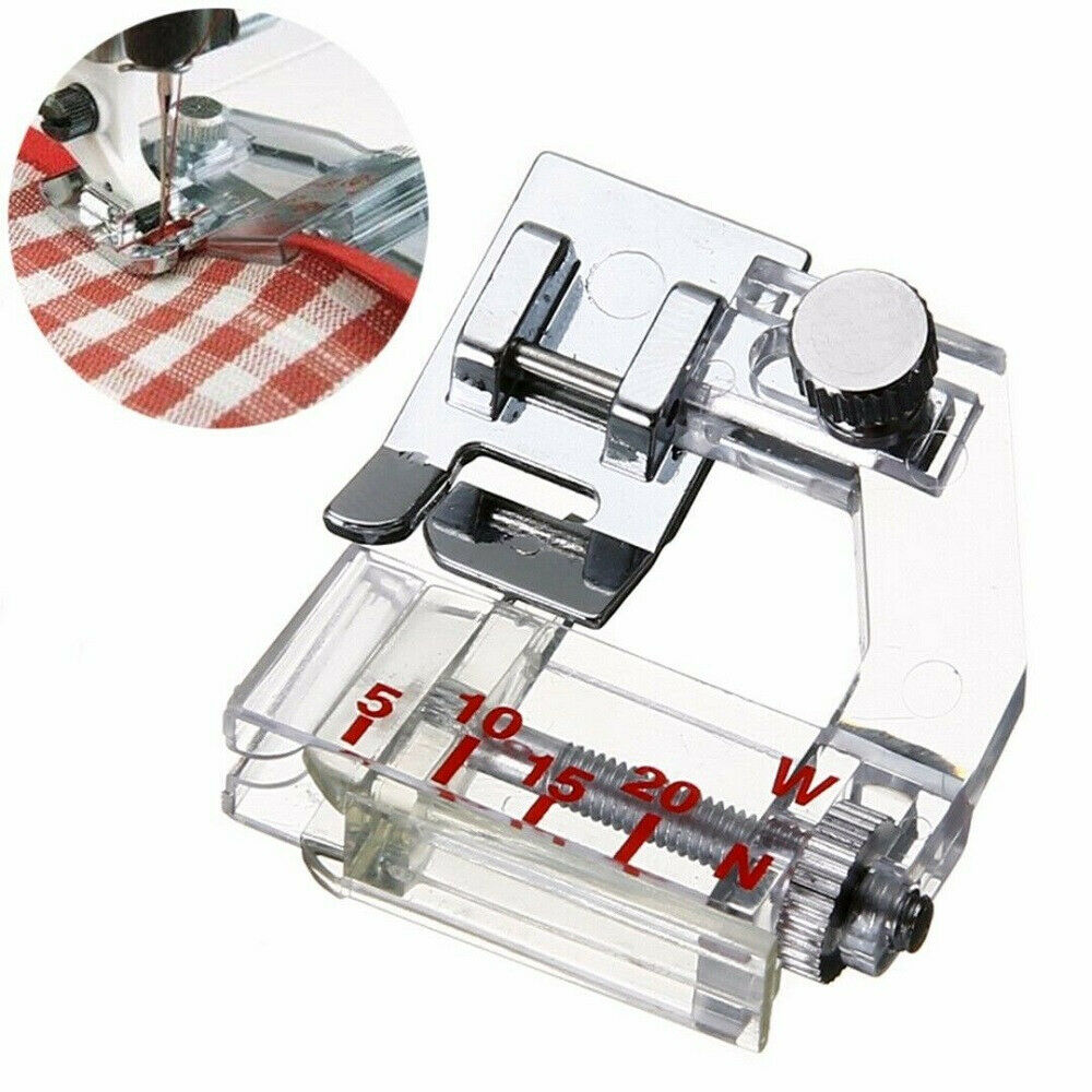 Bias Tape Feet Binding Presser Foot Adjustable For Brother Janome Sewing UK