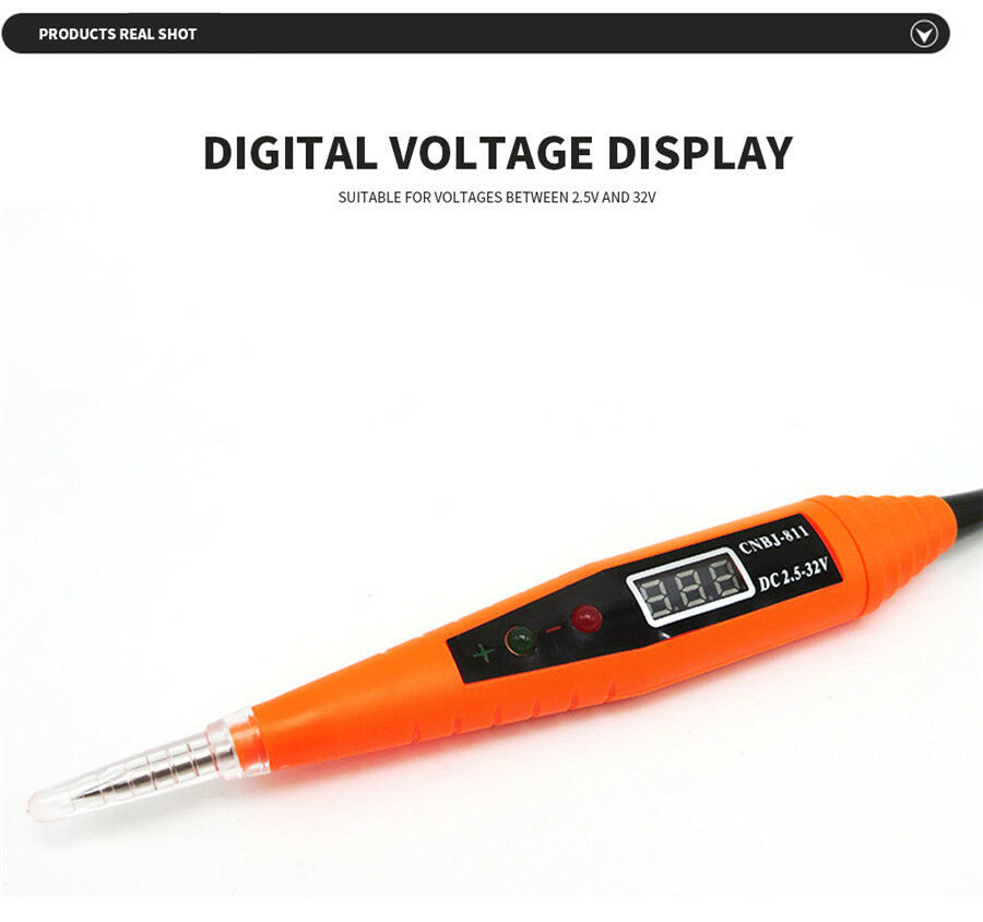 Car Digital Electric Voltage Tester Light Test Pen Automotive Test Probe Pencil