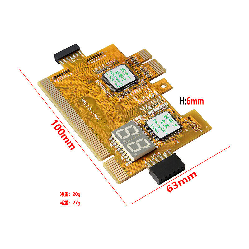 PCI PCIe 2LPC motherboard Diagnostic Card Computer fault test card Desktop 4 in1