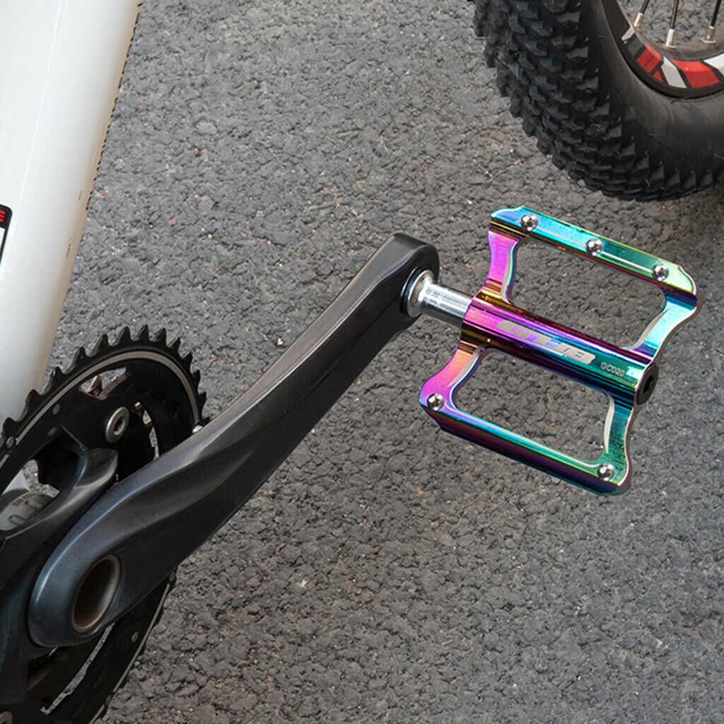 1Pair Bicycle Pedals Metal Flat Platform 9/16'' Inch 14mm for Road Mountain Bike
