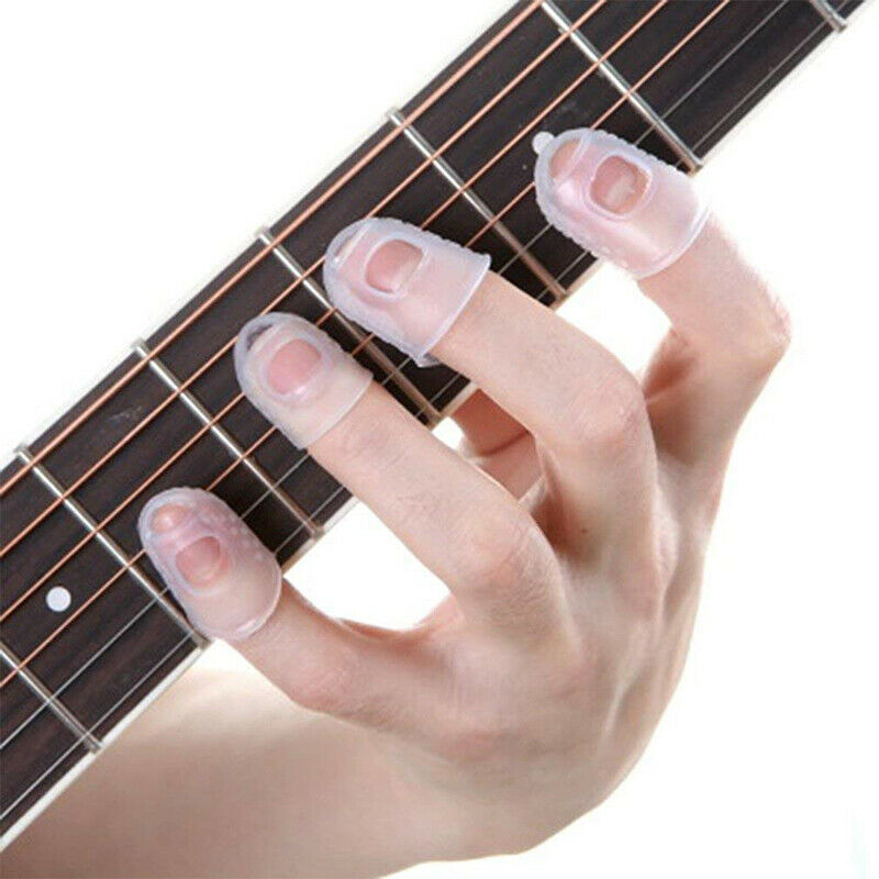 5pcs Finger Cover Anti-slip Hands Relief Pain Gloves for Ukulele Electric Aco JY