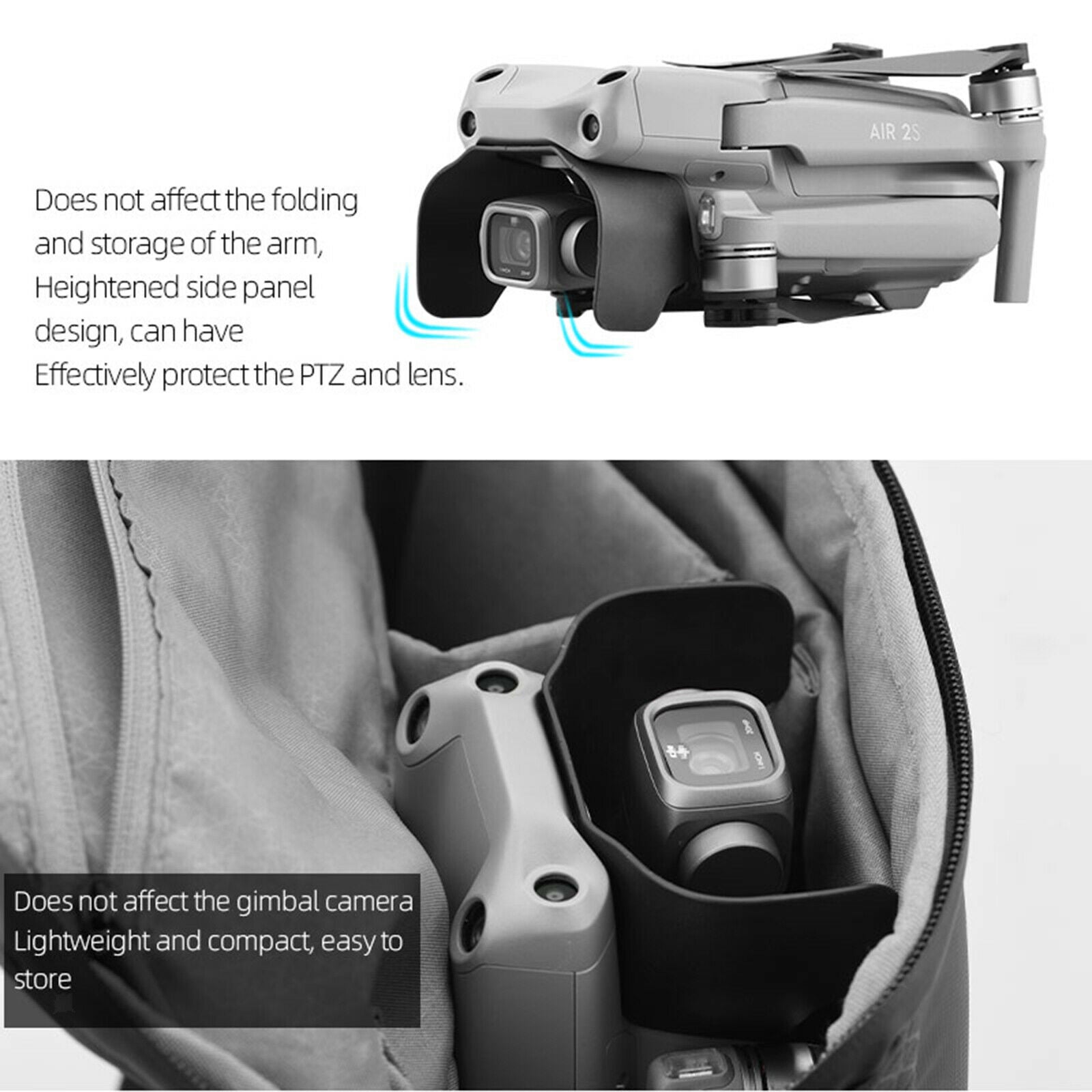 Mini Lens Hood Protector Anti Flare for DJI Mavic Air 2S Drone Accessories