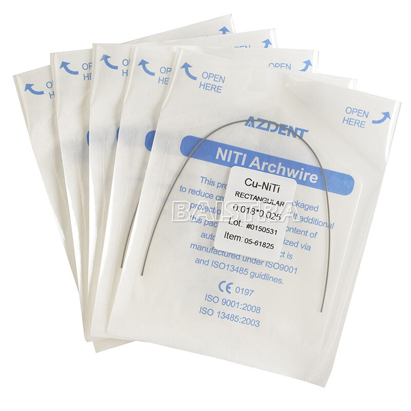 50Packs Dental Cu NiTi Copper Nickel Titanium Rectangular Arch Wires 0.018*0.025