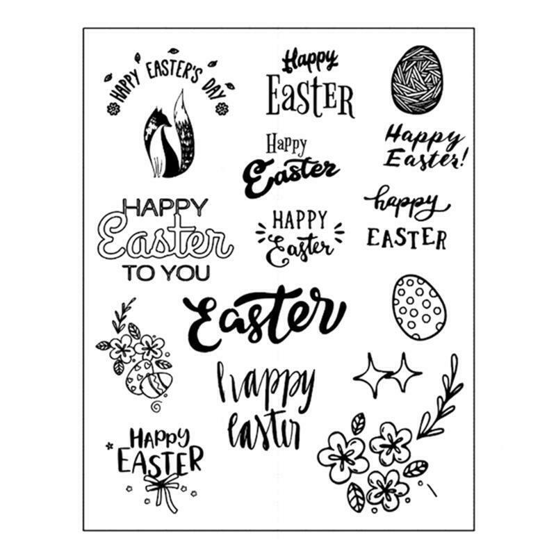 Happy Easter Day Silicone Clear Seal Stamp DIY Scrapbook Embossing Photo Album