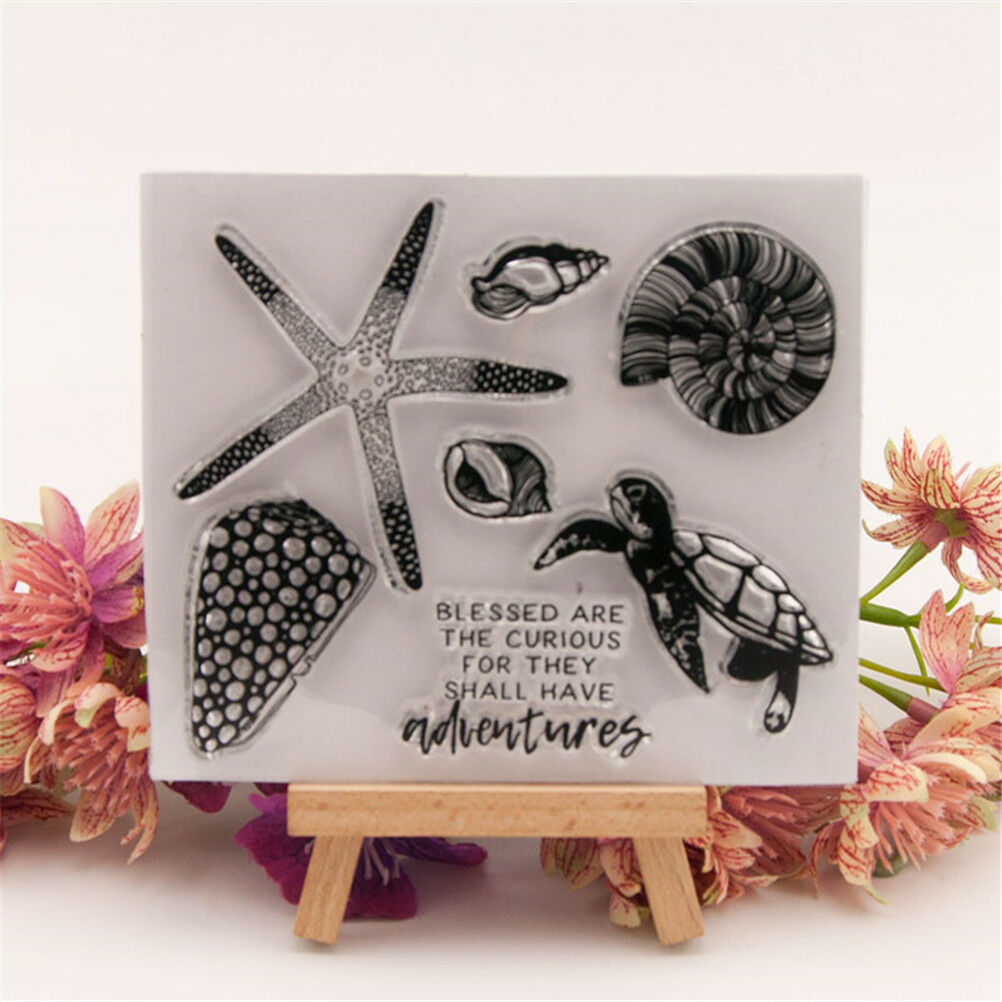 Sea Animal Rubber Clear Stamp Cling Seal Scrapbooking Diary Card Decor Cra.l8
