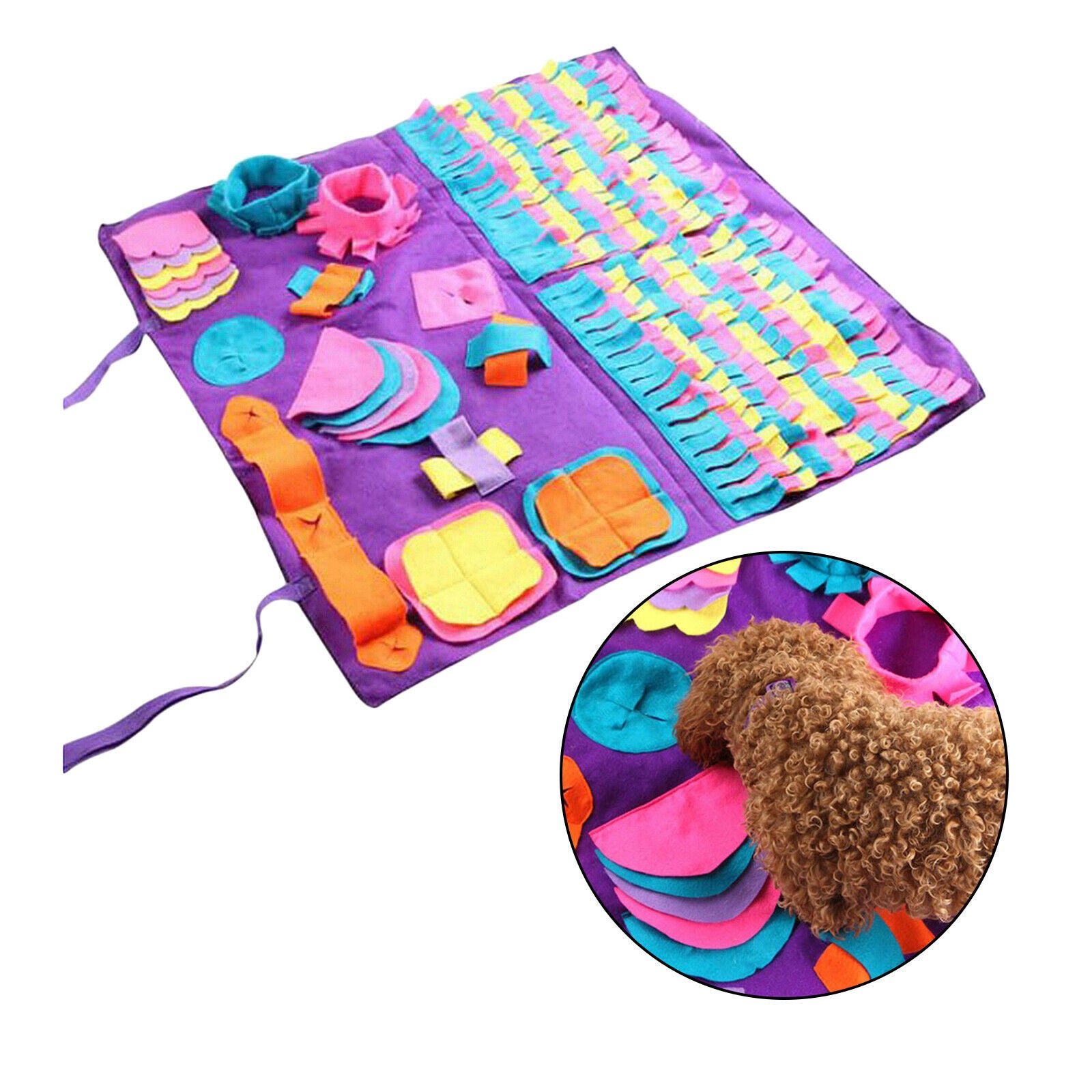 Dog Pet Snuffle Mat Lick Pad for Dogs Puzzle Slow Feeding Bowl Stress Relief