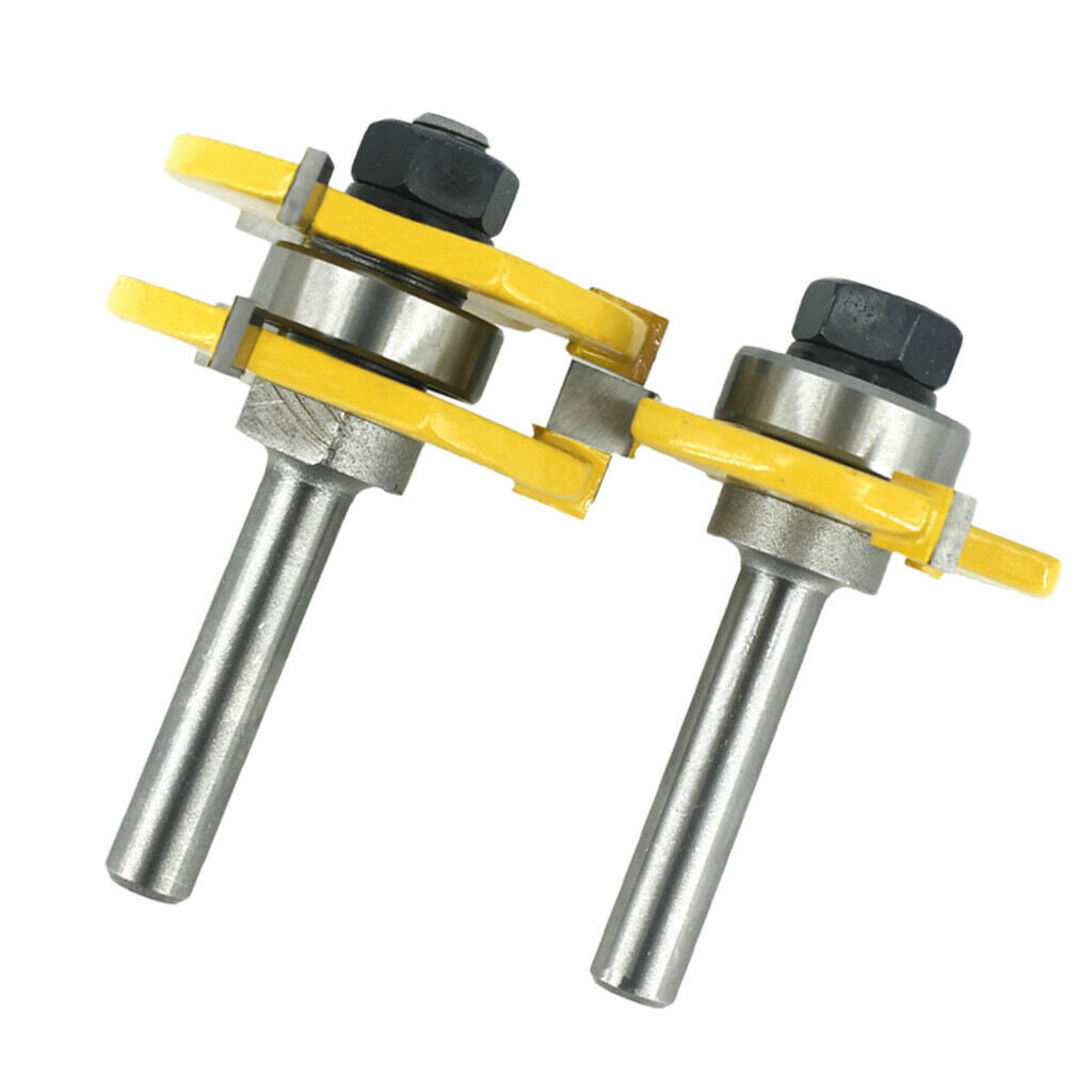 2 Pieces Router Bit Joint T Slot - 8mm Shank Milling Cutter for Cabinet Door