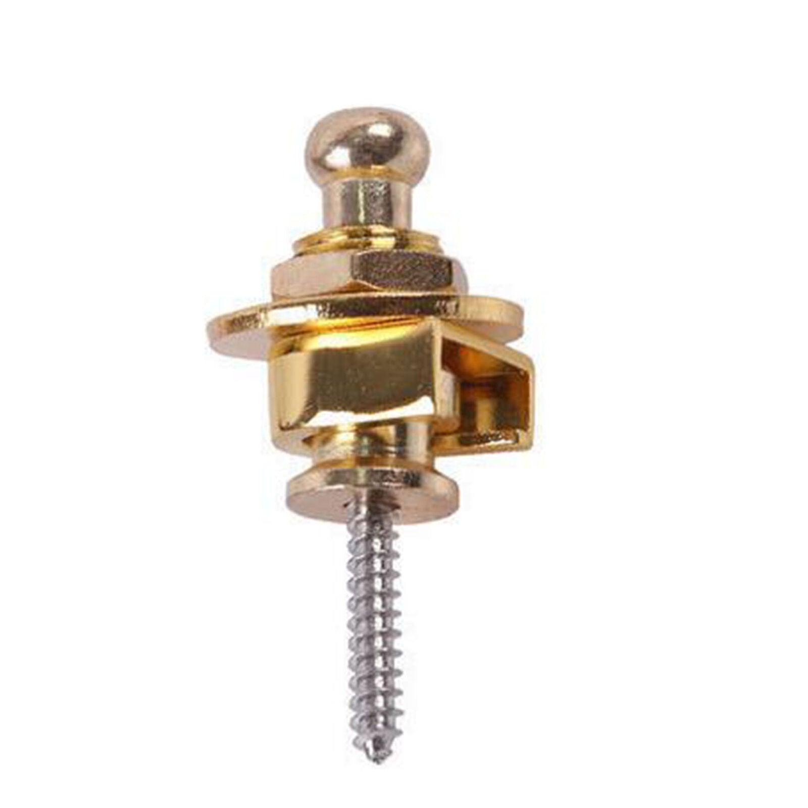 2PCS Strap Locks Buttons Round Head For Guitar Bass Schaller Style Chrome