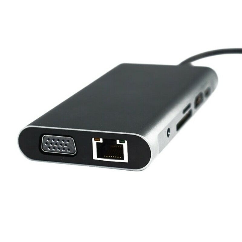 10 in 1 USB C HUB, Multi-Function Docking Station, USB C Hub PD Fast Charging,B9