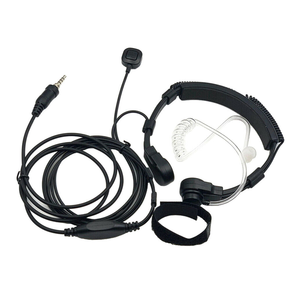 Flexible Throat Mic Covert Earpiece for Yaesu Vertex Radio VX-6E VX-6R VX-7E