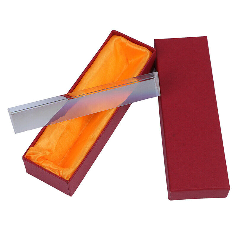 K9 Crystal Optical Glass Triangular Prism for Teaching Light Spectrum 3*3*3*1 XC