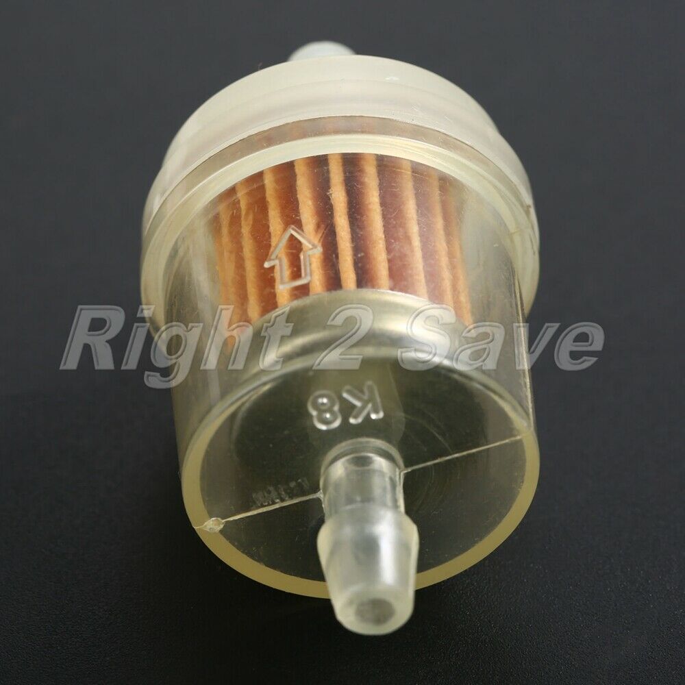 Motorcycle Yellow 1/4" 6mm 7mm Hose Line Fuel Gas Oil Filter Cleaner Universal