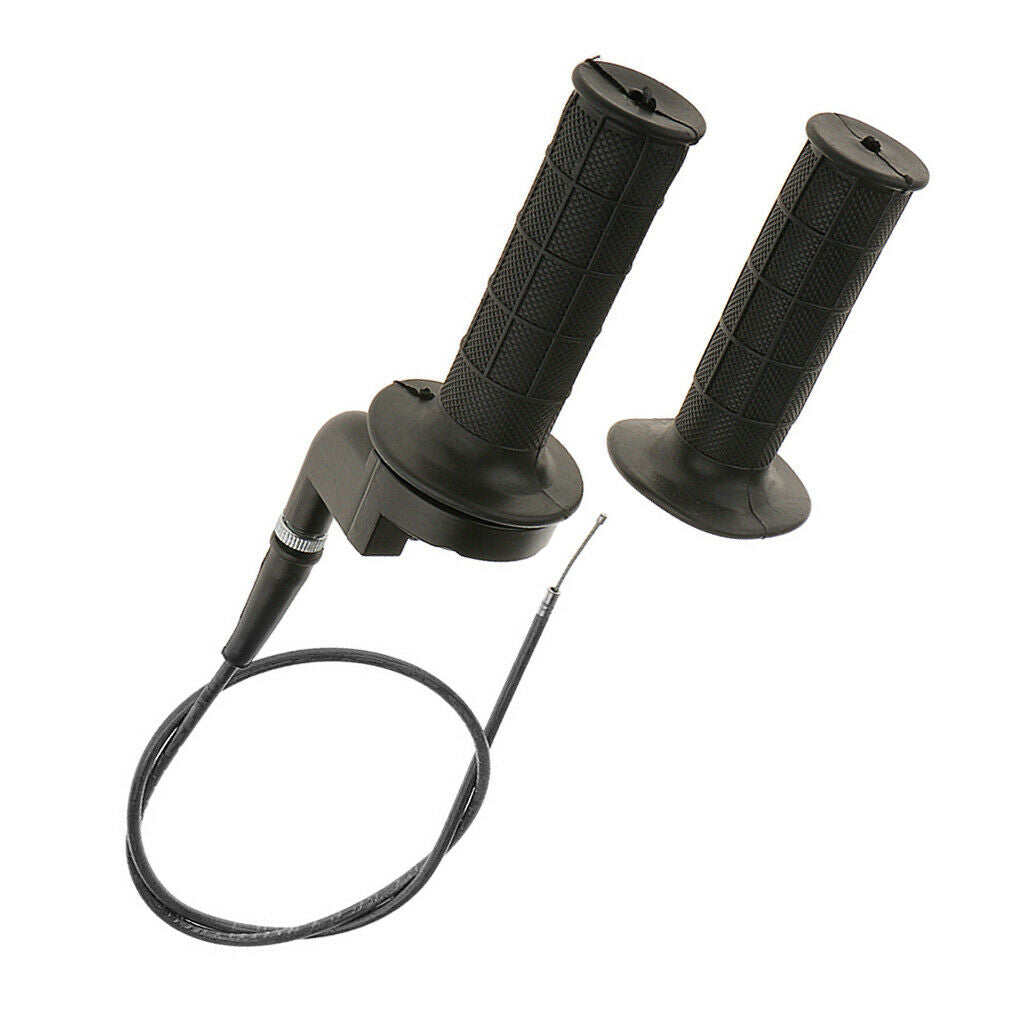 Motorcycle 7/8'' Twist Throttle Cable Kit Handle Grip for 50-250CC ATV Black