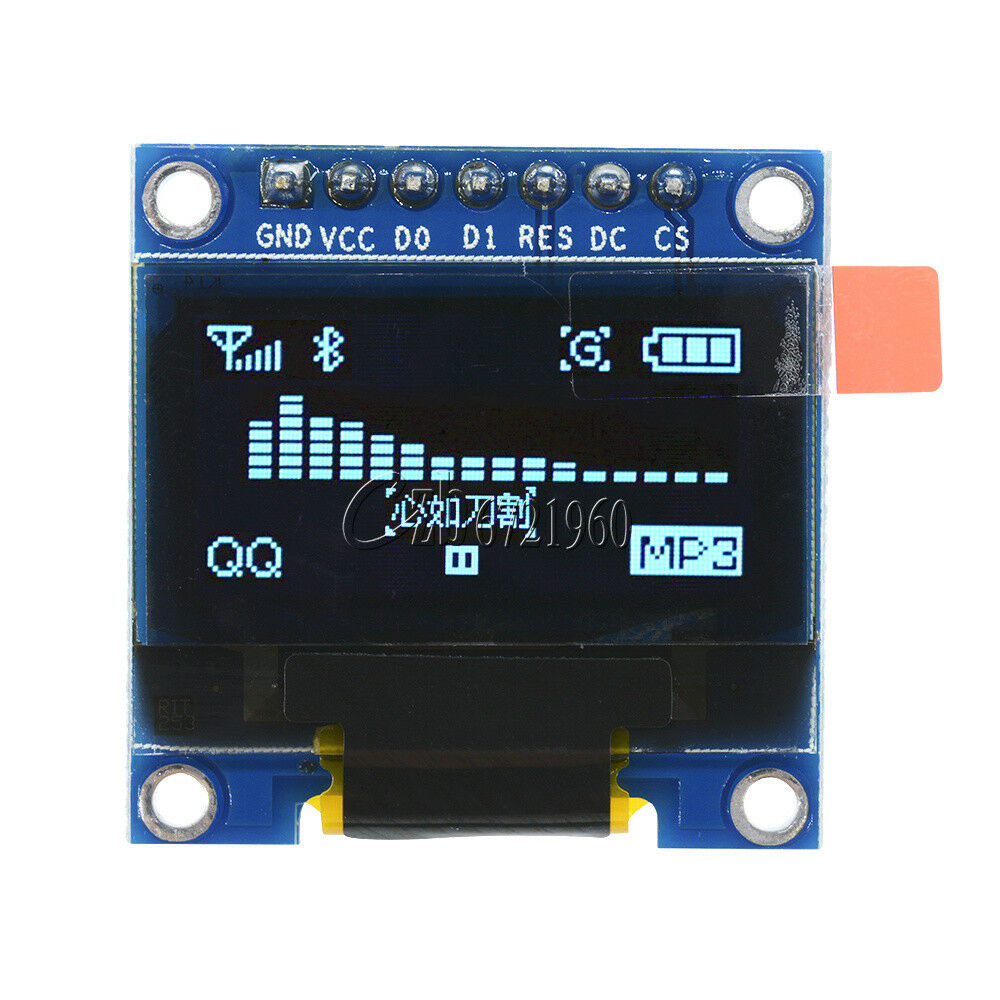 Blue 0.96" SPI Serial 128X64 OLED LCD LED Display Module for Arduino