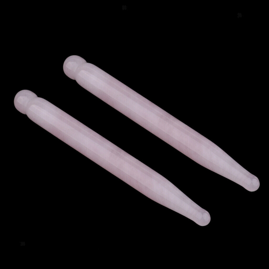 2X Portable Jade Massage Stick Traditional Acupoint Massage Jade Guasha Tool