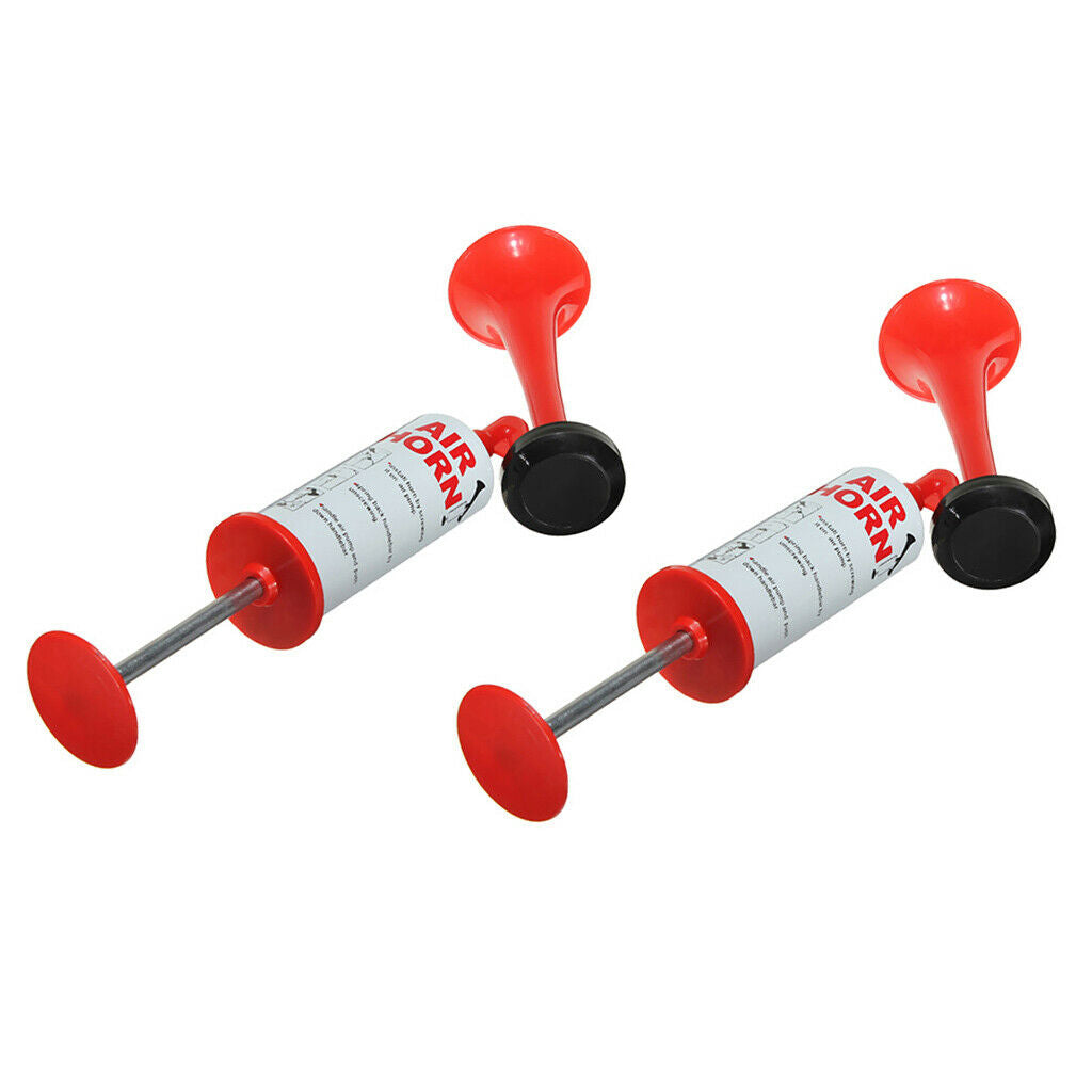 2 lot Hand Held Push Pump Up Air Horn Required for Sports Boating Warning