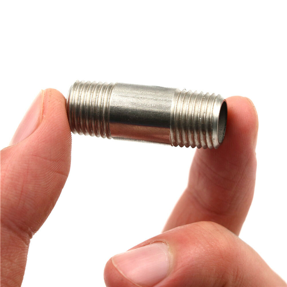 1/4"Male x 1/4" Male Threaded Pipe Fitting Stainless Steel SS304 NPT BDAU
