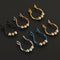 6 Pieces Stainless Steel Body Jewelry No Piercing Nose Ring Hoop 8x0.8mm for