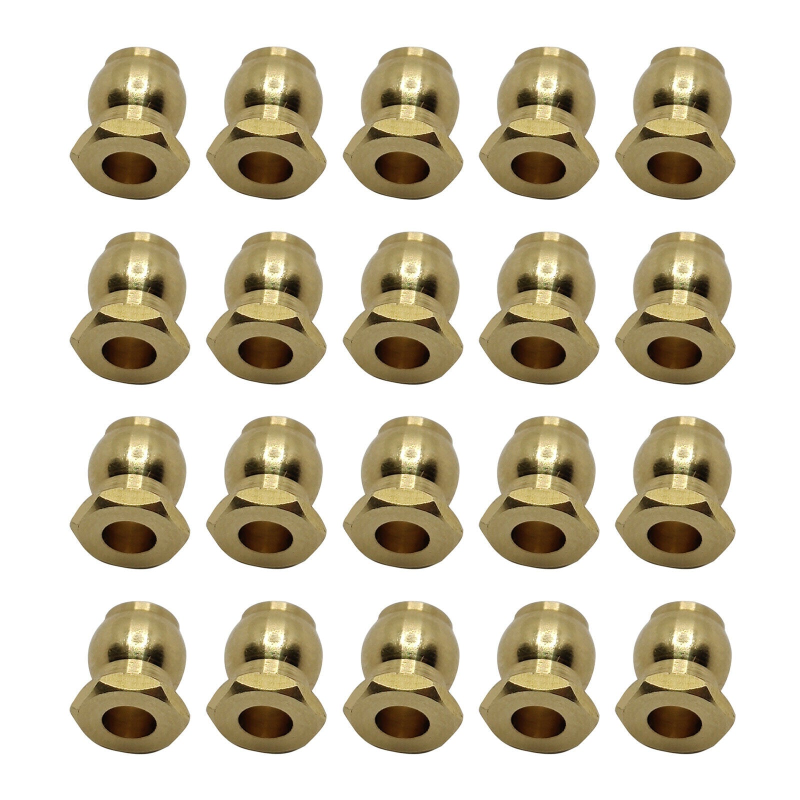 20pcs Link Rod Tie Rod End Ball Joint Head For 1/10 Scale RC Crawler Car