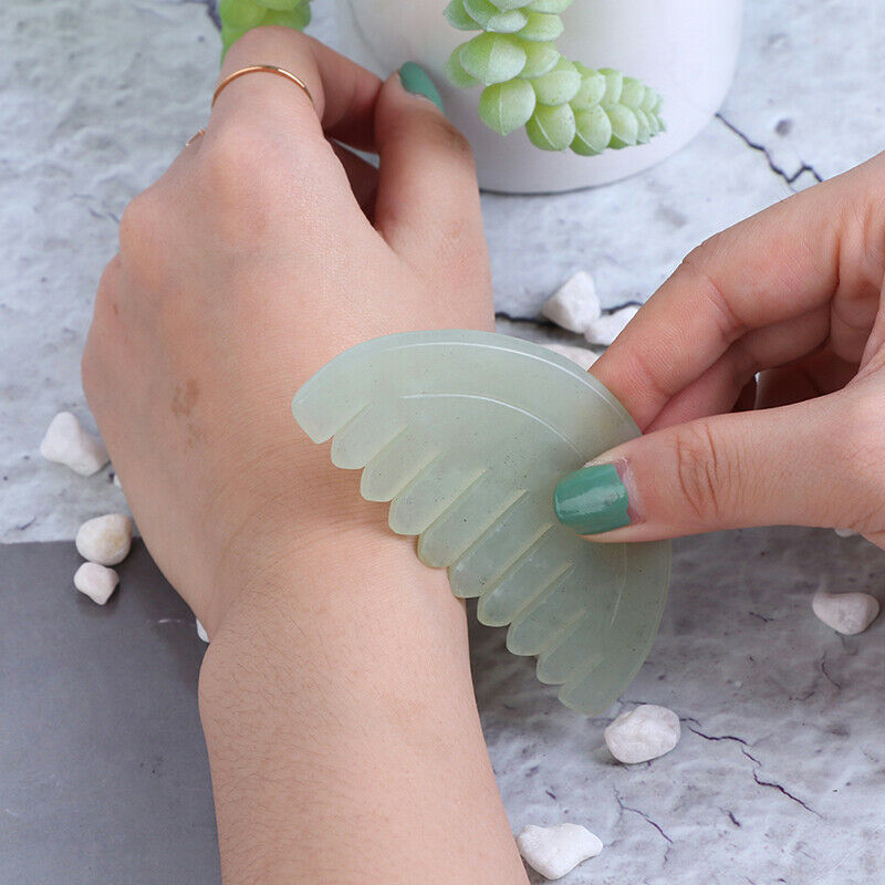 1Pc Jade Comb Massage Spa Acupuncture Head Trigger Point Treatment On He.l8