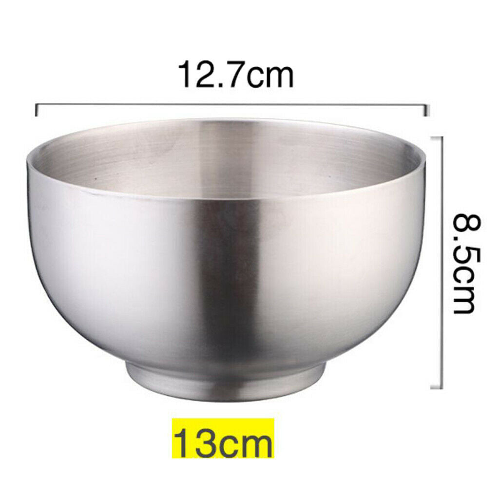 2pc 13/14cm Mixing Bowl Double Walled Bowls Jar Outdoor BBQ Heat Insulated