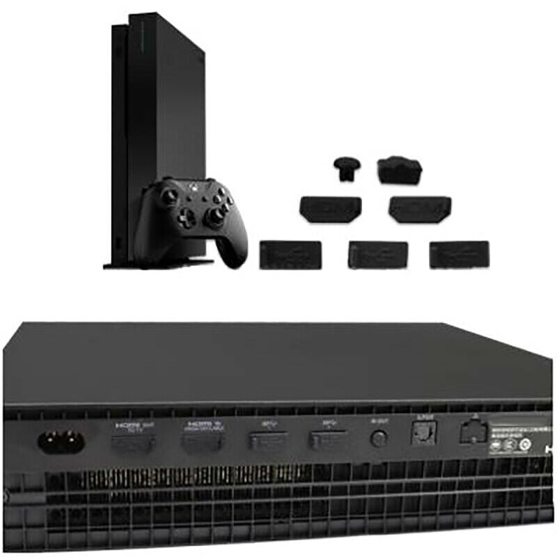7pcs Silicone Rubber Dust Proof Cover for Xbox One X Stopper Dustproof Ki.l8