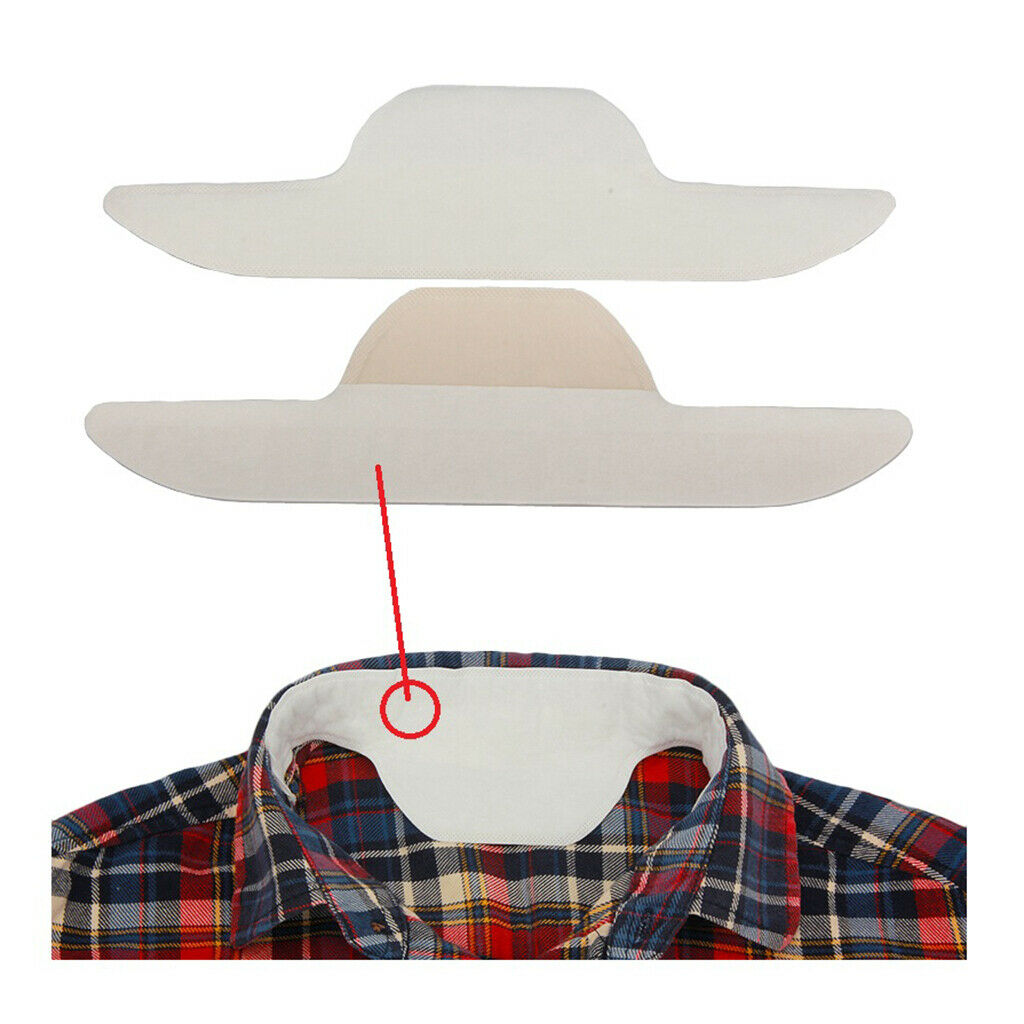 20Pcs Disposable Neck Sweat Pads Collar Shirt Guard - More Absorbent, Stick