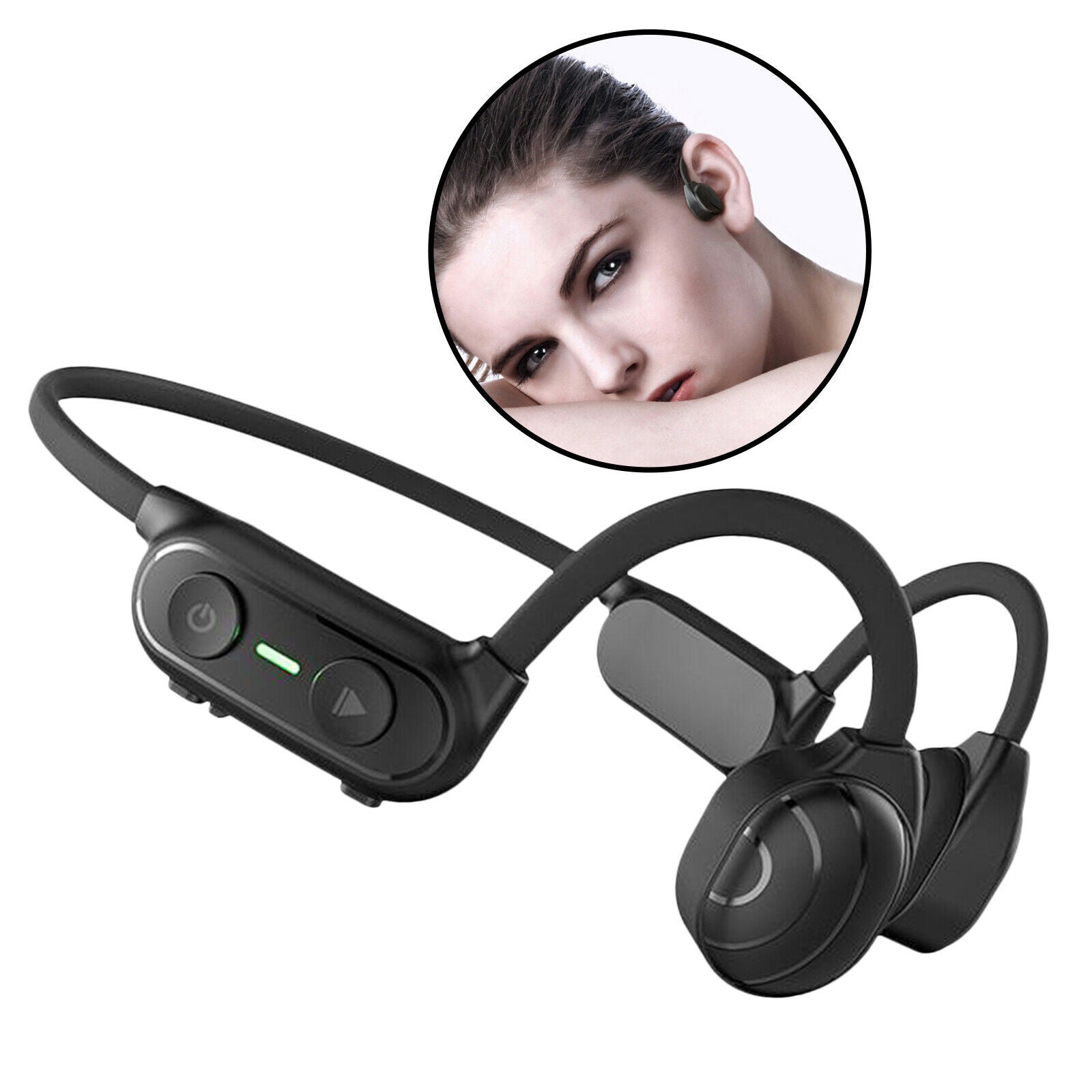 Bluetooth 5.0 Wireless Bone Conduction Headphones Sport Wireless Earphones