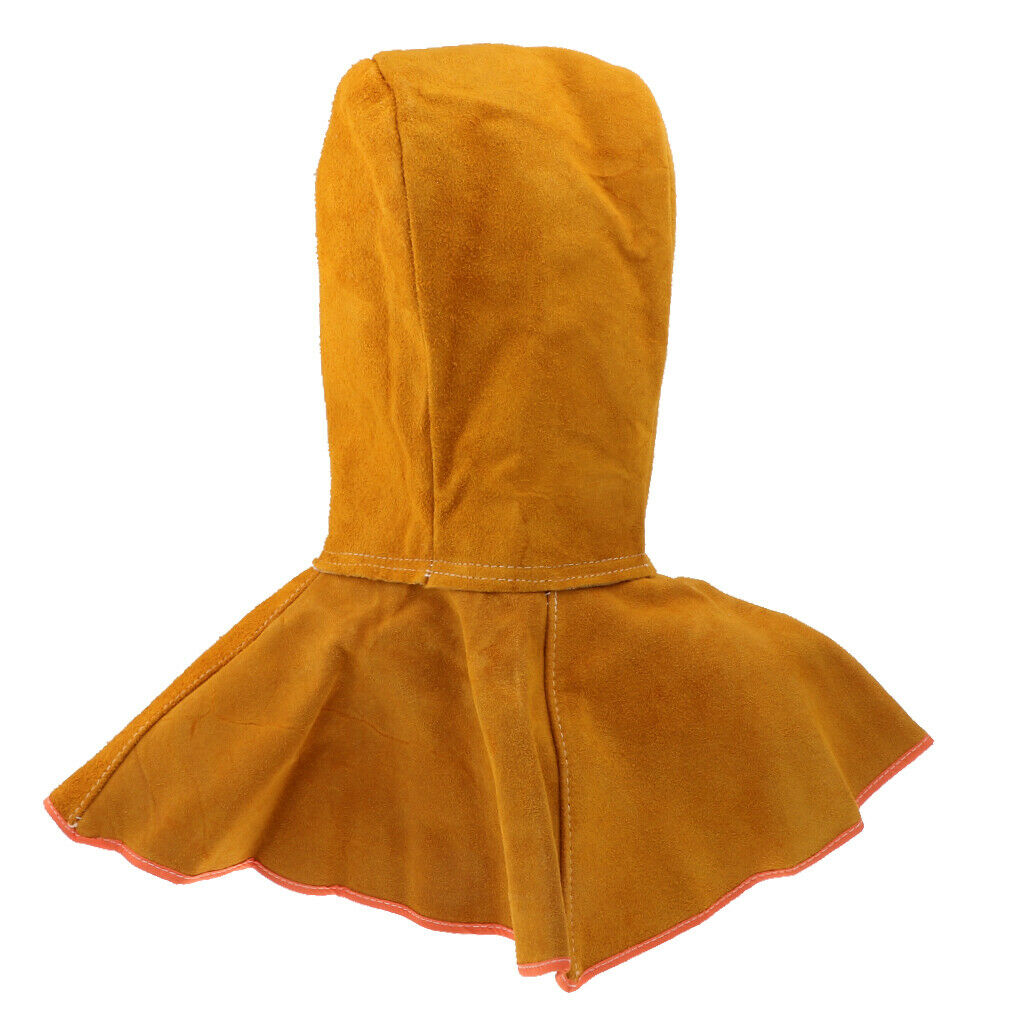 Protective Welding Hood Helmet Cover Protective Cap Cowhide Leather Hat